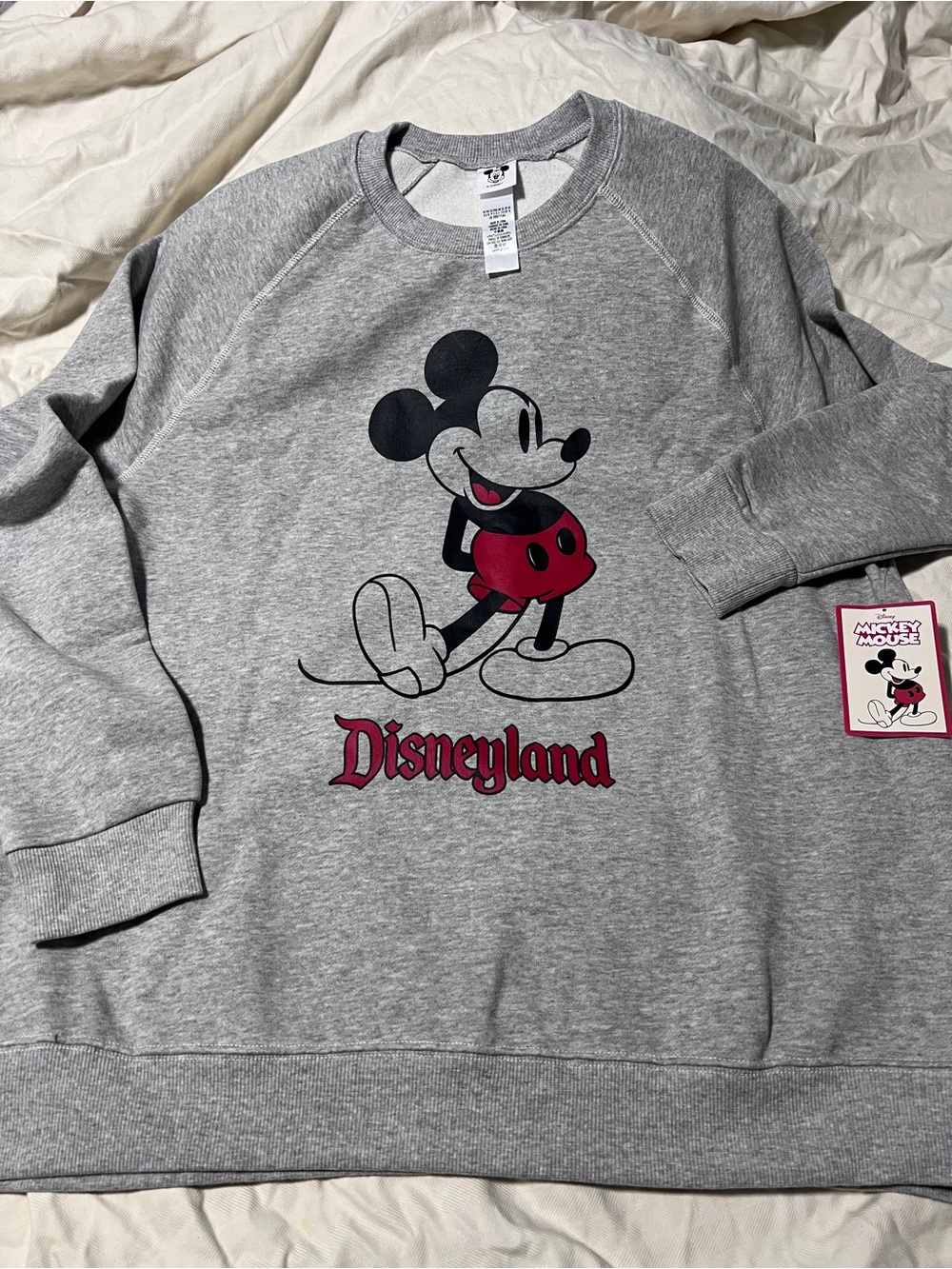 Disney Grey Mickey Mouse Disneyland Sweatshirt